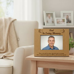 Dad Memorial Remembrance Wooden Photo Frame Engraved Daddy Photo Frame ukgiftstoreonline