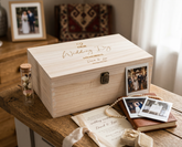 Personalised Wooden Keepsake Box – Large Engraved Wedding Memory Storage Chest Keepsake Memory Box Wedding Keepsakes