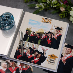 Personalised Congratulations Graduation Photo Album With Linen Cover