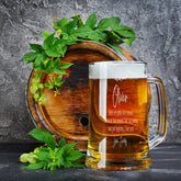 Personalised Engraved Love Or Valentines Beer Glass Tankard Gift