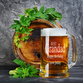 Personalised Engraved Grandad Beer Glass Tankard One Pint Gift