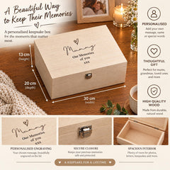 Personalised Keepsake Box | Wooden Engraved | 30cm or 17cm Sizes | Any Title | Any Sentiment ukgiftstoreonline