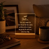Personalised Dad Sentiment LED Night Lamp Keepsake Gift Personalised Lights ukgiftstoreonline