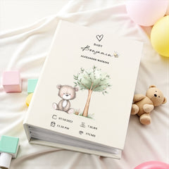 Personalised Baby Photo Album Cute Furry Animals 100 6x4 Photo Album with Sleeves