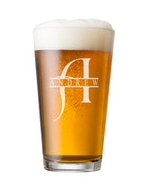 Personalised Engraved Name and Letter Beer Perfect Pint Glass Gift