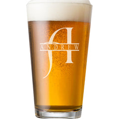 Personalised Engraved Name and Letter Beer Perfect Pint Glass Gift personalised beer glasses ukgiftstoreonline