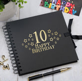 10th Birthday Memory Scrapbook Album With Star Design Various Colours Available