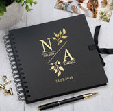 Personalised  Wedding Guest Book Reception Guestbook With Initials and Names