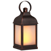 Wholesale Trade Pack of 3 Bronze Candle Lanterns Battery Operated Flickering Amber LED Flame lantern ukgiftstoreonline