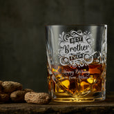 Customised Bespoke Personalised Crystal Cut Whisky Glass Gift For Brother Personalised ukgiftstoreonline