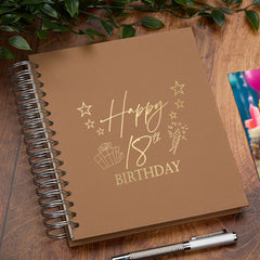 Large 18th Birthday Photo Album Memory Keepsake Gift With Presents Multiple Colours Photo Album ukgiftstoreonline Brown 4x6 Inch Album