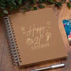 Large 21st Birthday Photo Album Memory Keepsake Gift With Presents Multiple Colours