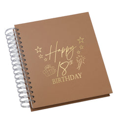 Wholesale Trade Pack of 5 Large 18th Birthday Photo Album Memory Keepsake Gift With Presents Multiple Colours Photo Album ukgiftstoreonline Brown 4x6 Inch Album
