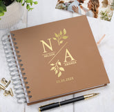 Personalised  Wedding Guest Book Reception Guestbook With Initials and Names