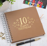 10th Birthday Memory Scrapbook Album With Star Design Various Colours Available