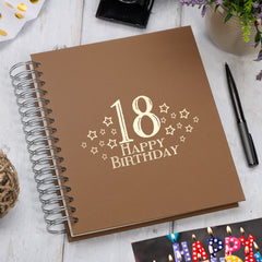 18th Birthday Memory Photo Album Star Design With Various Colours