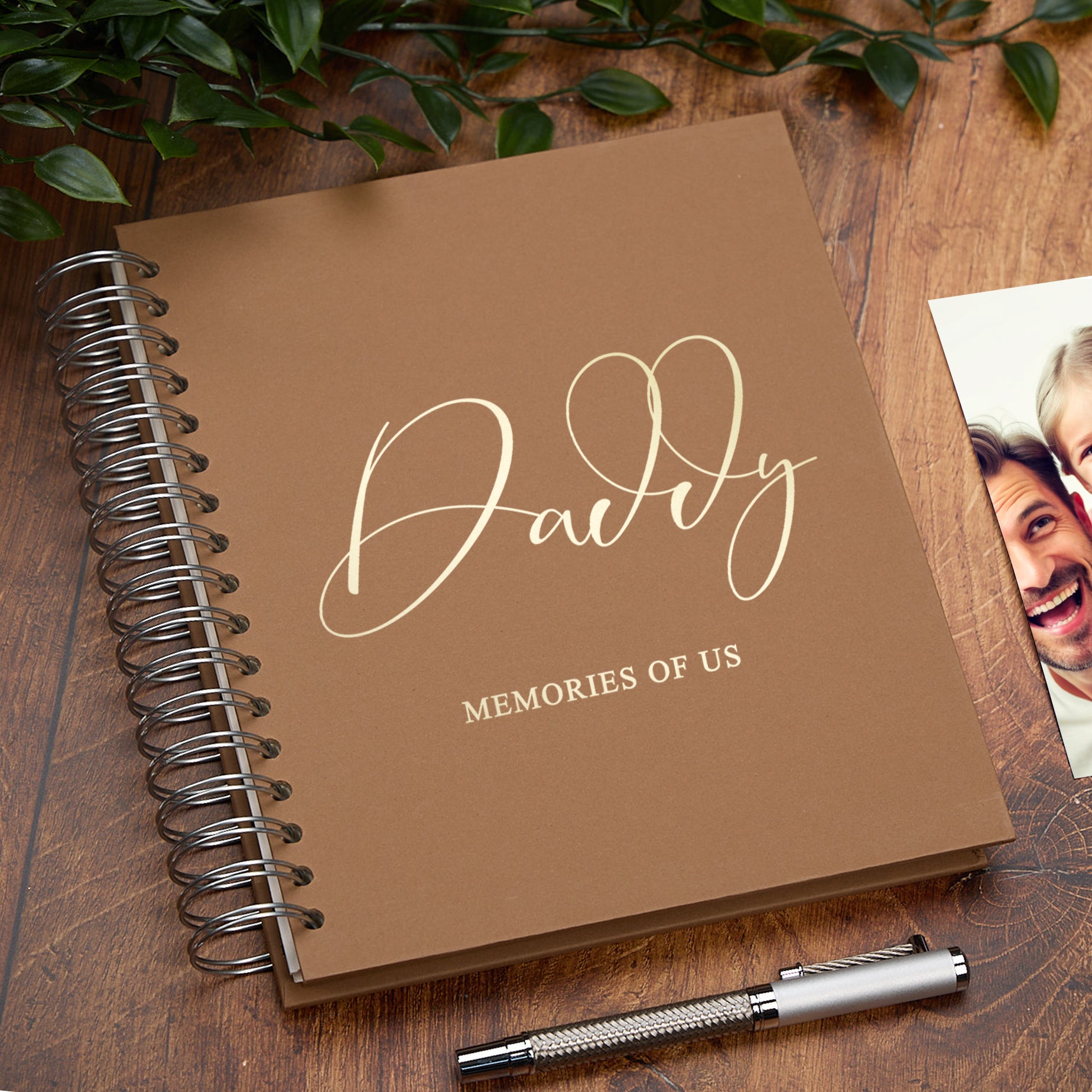 Personalised Large Daddy Photo Album With Sentiment Multiple Colours Photo Album ukgiftstoreonline Brown 4x6 Inch Album