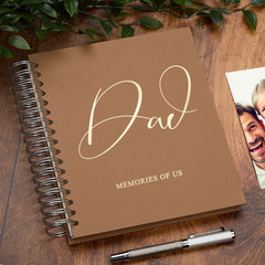 Personalised Large Dad Photo Album With Sentiment Multiple Colours Photo Album ukgiftstoreonline Brown 4x6 Inch Album