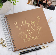 18th Birthday Memory Scrapbook Album With Present Design Various Colours Available