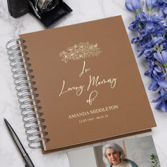 Persoanlised In Loving Memory Remembrance Photo Album With Various Colours