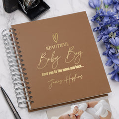 Large Personalised Baby Boy Photo Album Memory Keepsake Gift Multiple Colours Photo Album ukgiftstoreonline