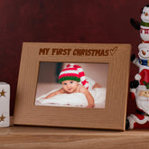 Oak My First Christmas Picture Photo Frame Heart Gift Landscape