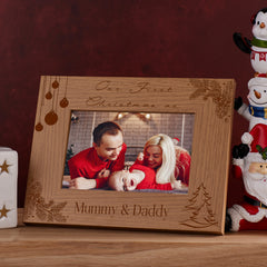 First Christmas As Mummy and Daddy Photo Frame