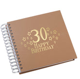 Wholesale Trade Pack of 10 - 30th Birthday Scrapbooks With Star Design Birthday Photo Album ukgiftstoreonline Brown