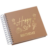 Wholesale Trade Pack of 10 - 30th Birthday Scrapbooks With Present Design Birthday Photo Album ukgiftstoreonline Brown