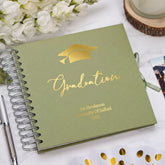 Personalised Graduation Scrapbook - Spiral Bound Photo Album With Metallic Foil Finish ukgiftstoreonline