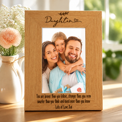 Personalised Daughter Sentiment Gift Wooden Photo Picture Frame Portrait Photo Frame ukgiftstoreonline