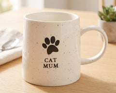 Cat Mum Stoneware Mug – Durable Paw Print Mug | Dishwasher Safe Gift ukgiftstoreonline