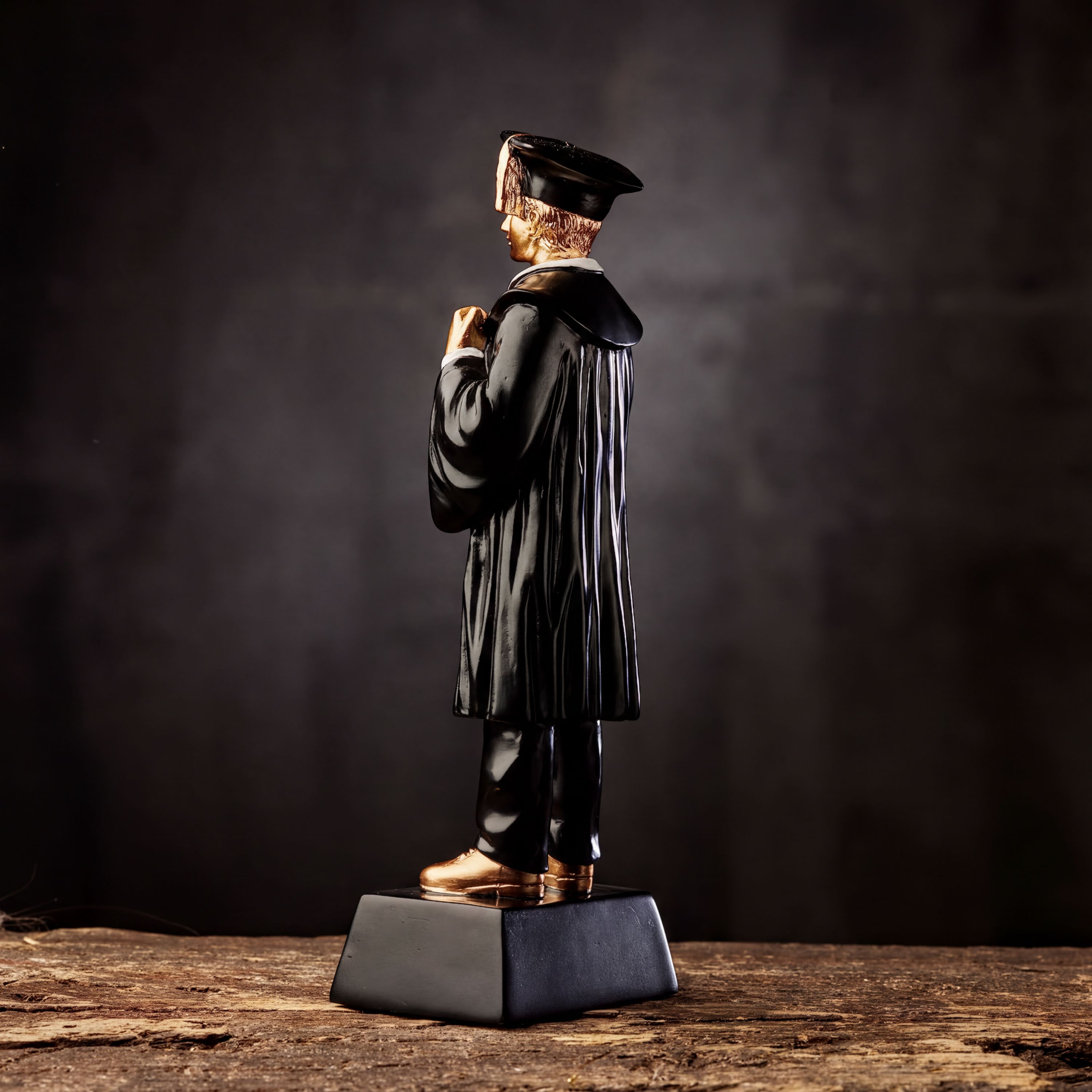Personalised Male Resin Black & Gold Graduation Figurine Gift figurine uk giftstore online