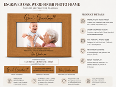 Personalised Great Grandma Wooden Engraved Photo Frame Gift Grandma Photo Frame ukgiftstoreonline