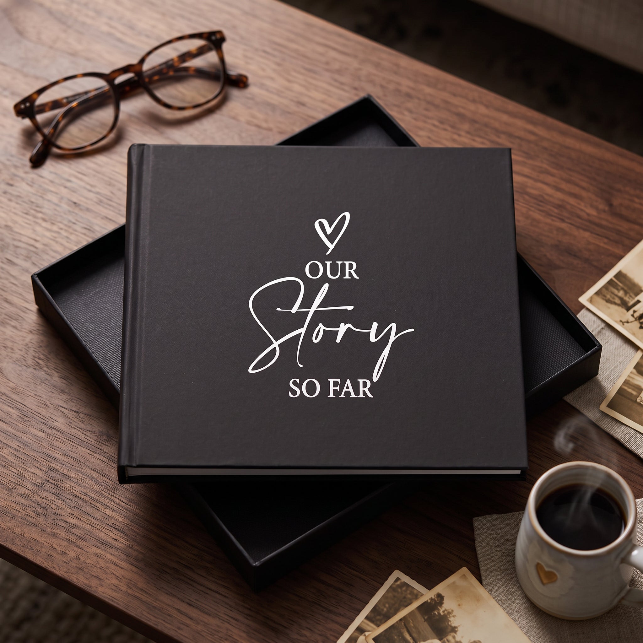 Our Love Story Black Photo Album For 50 x 6 by 4 Photos Birthday Photo Album ukgiftstoreonline