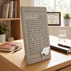 Graduate Plaque Gift – Standing Plaque With Sentimental Quote & Raised Graduation Hat Nan Photo Frame ukgiftstoreonline