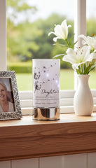 Personalised Daughter In Loving Memory Led Lamp With Dandelions Sympathy Gift Personalised Lights ukgiftstoreonline