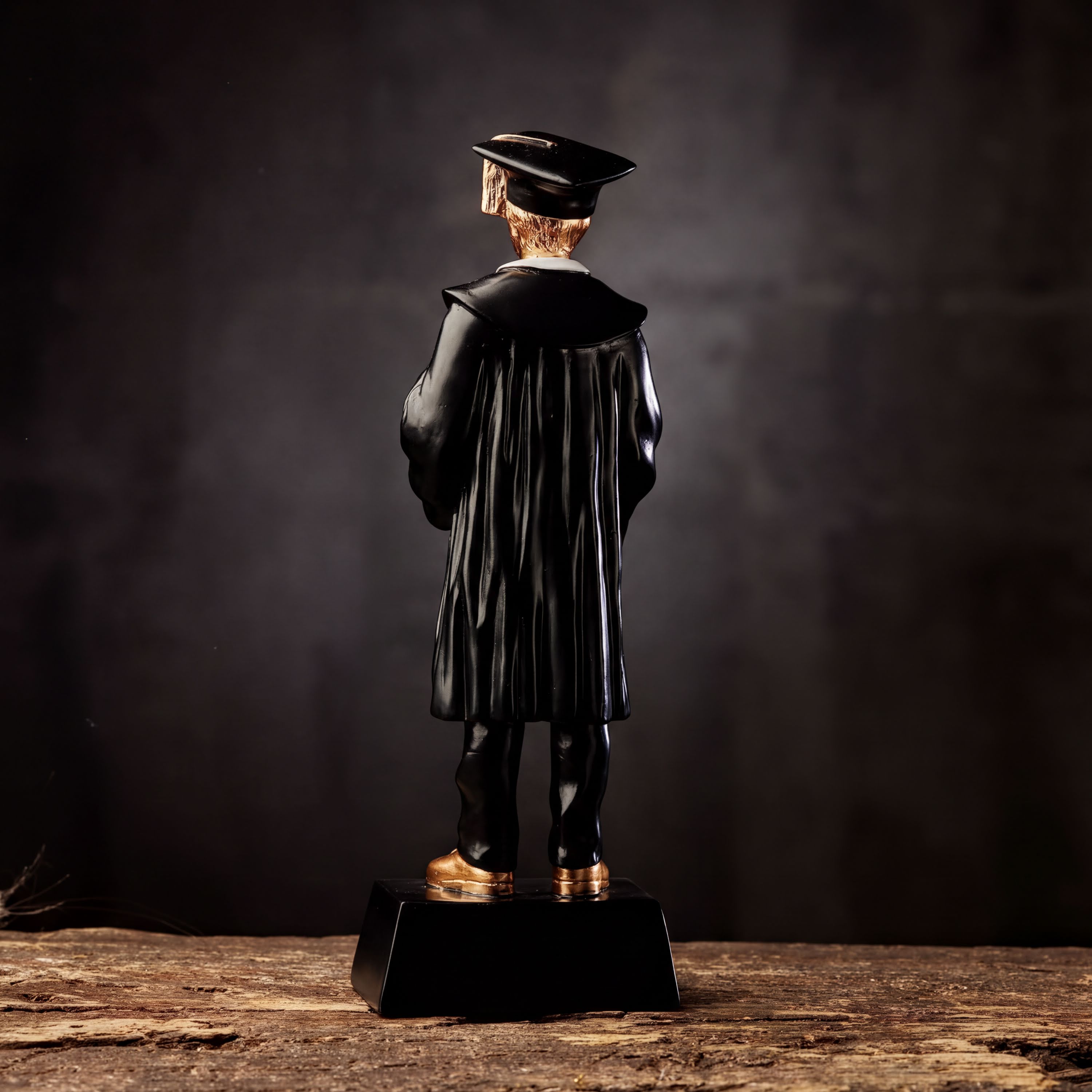 Personalised Male Resin Black & Gold Graduation Figurine Gift figurine uk giftstore online