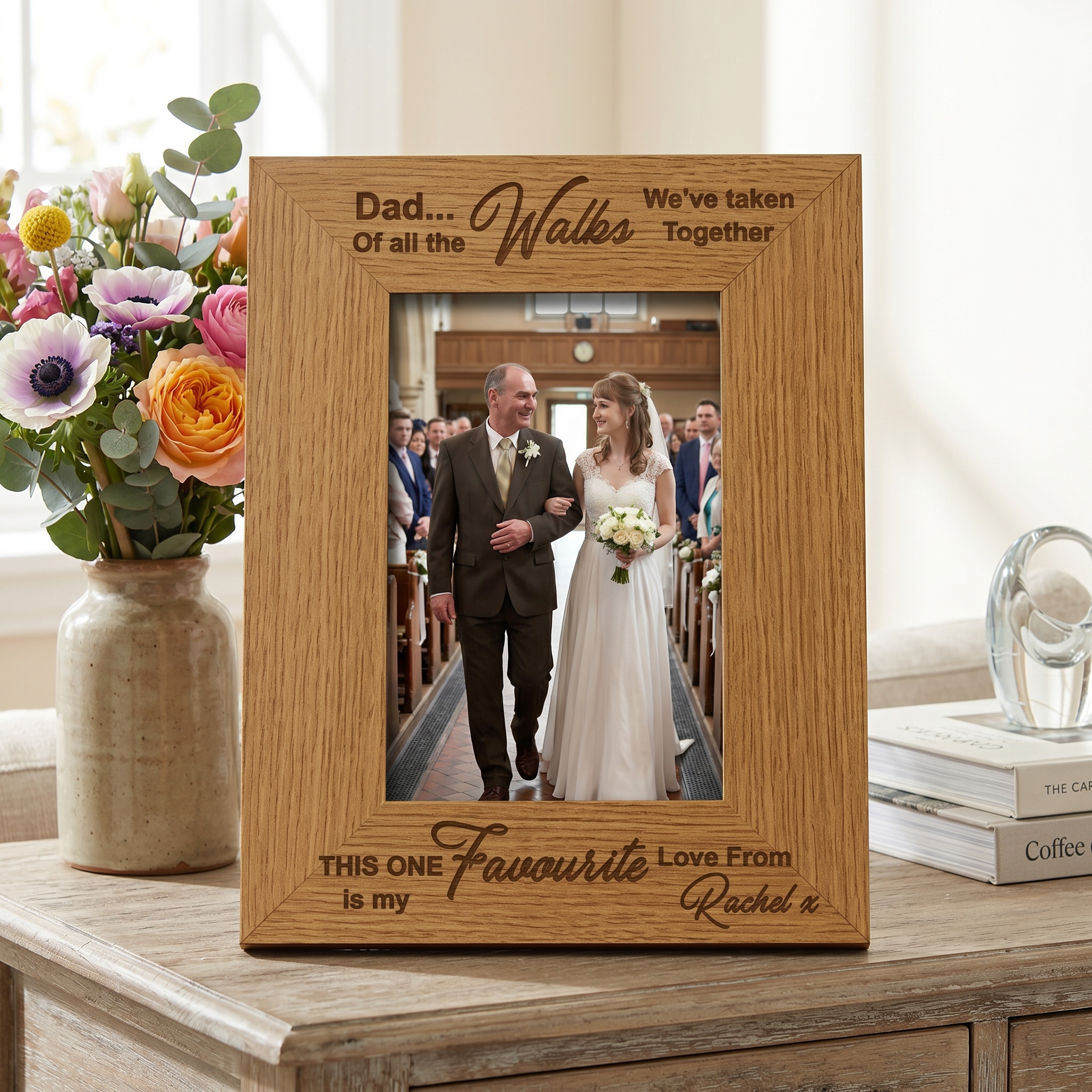Personalised Father Of The Bride Gift Wooden Photo Frame Photo Frame ukgiftstoreonline