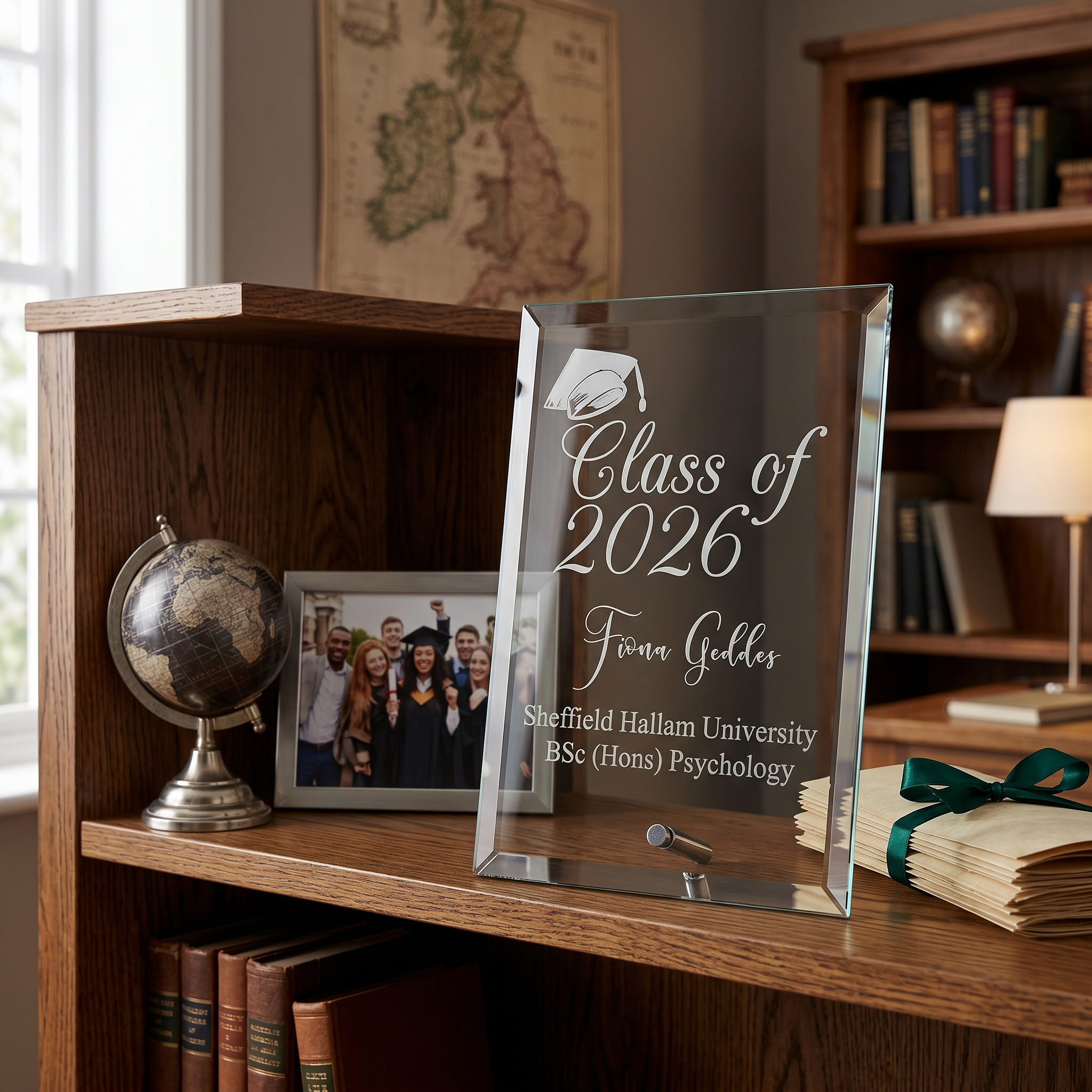 Personalised Graduation congratulations Design Glass Plaque Memory Keepsake Personalised Plaque Sign ukgiftstoreonline