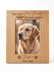Personalised Pet Memorial Frame – Engraved Wooden Photo Frame With Stand Dog or Cat Photo Album ukgiftstoreonline
