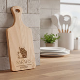 Engraved Wooden Serving Board, Personalised Cheese Board, Highland Cow chopping Board ukgiftstoreonline