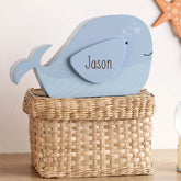 Personalised Wooden Whale Money Box for Children - Custom Engraved name Gift Personalised Money Box ukgiftstoreonline