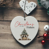 Large Ceramic Christmas Heart Gift Personalised With Fireplace