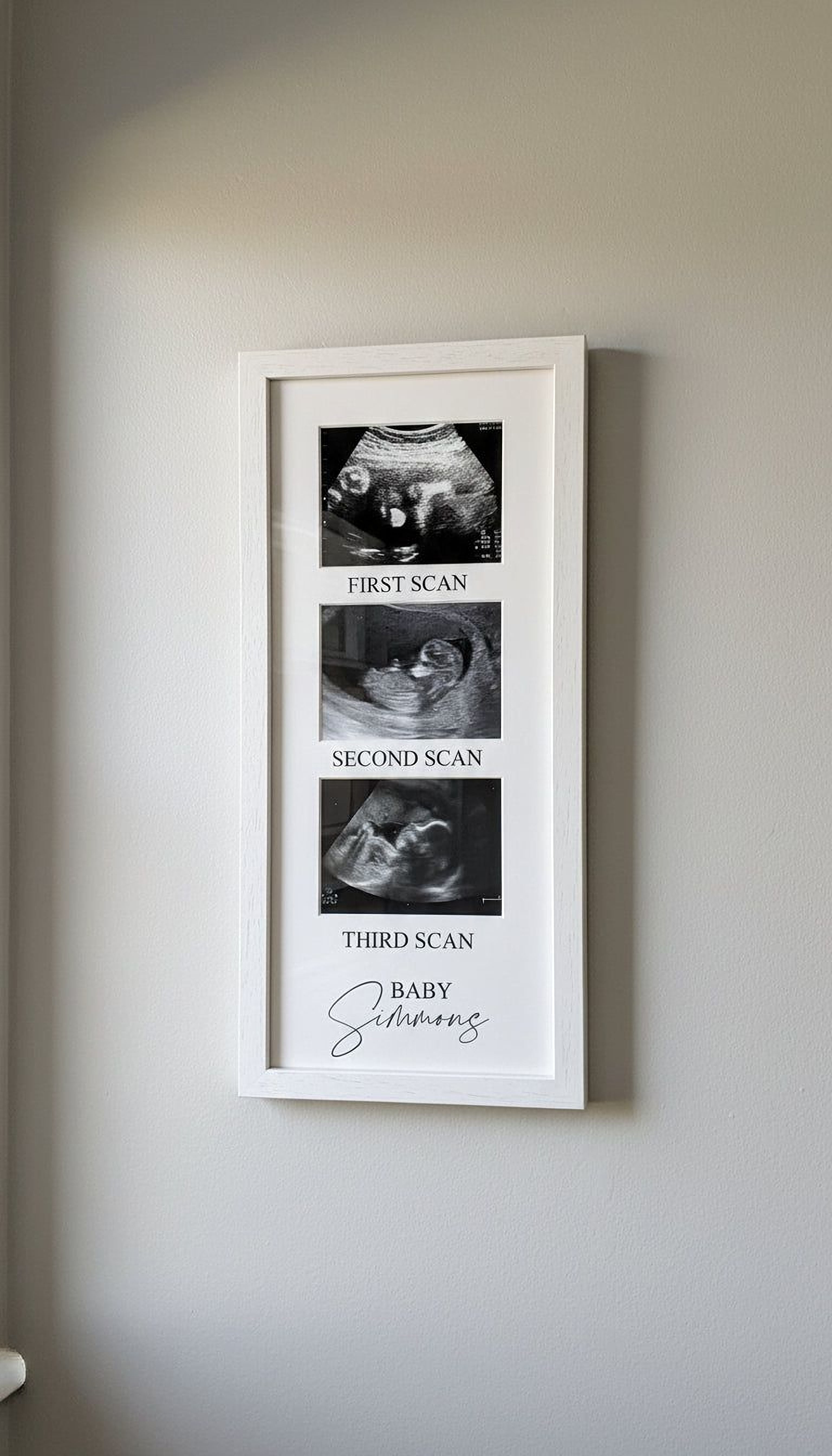 Personalised Baby Scan Photo Frame With Multi aperture Three Photos Photo Frame ukgiftstoreonline