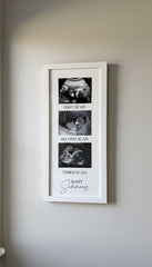 Personalised Baby Scan Photo Frame With Multi aperture Three Photos Photo Frame ukgiftstoreonline