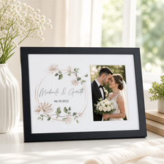 Personalised Wedding Day Photo Frame Gift Any Name and Date Photo Keepsake wedding photo frame ukgiftstoreonline