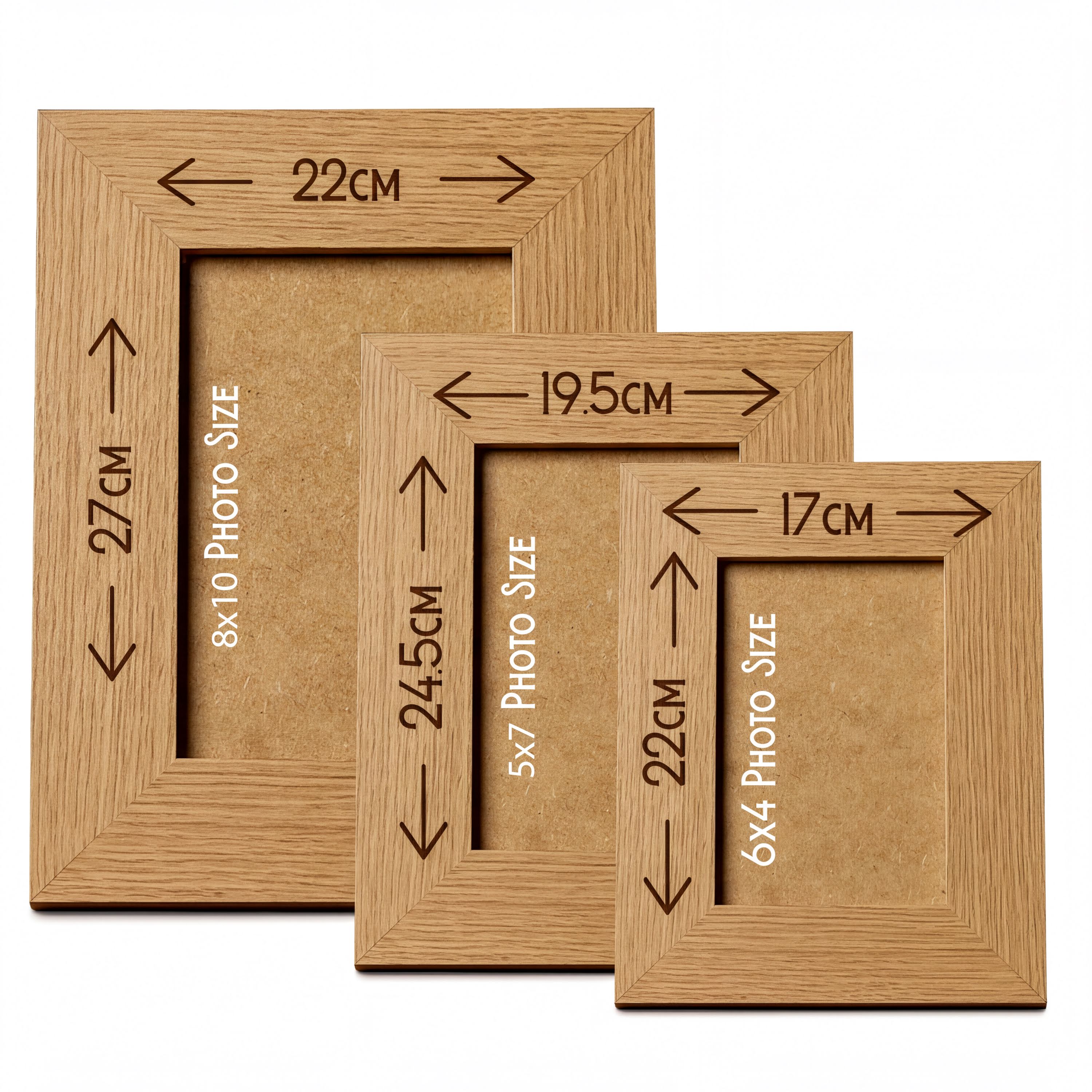 Personalised Wooden Engraved Photo Frames Wedding Any Message Multiple Sizes With Wildflowers Photo Frame ukgiftstoreonline
