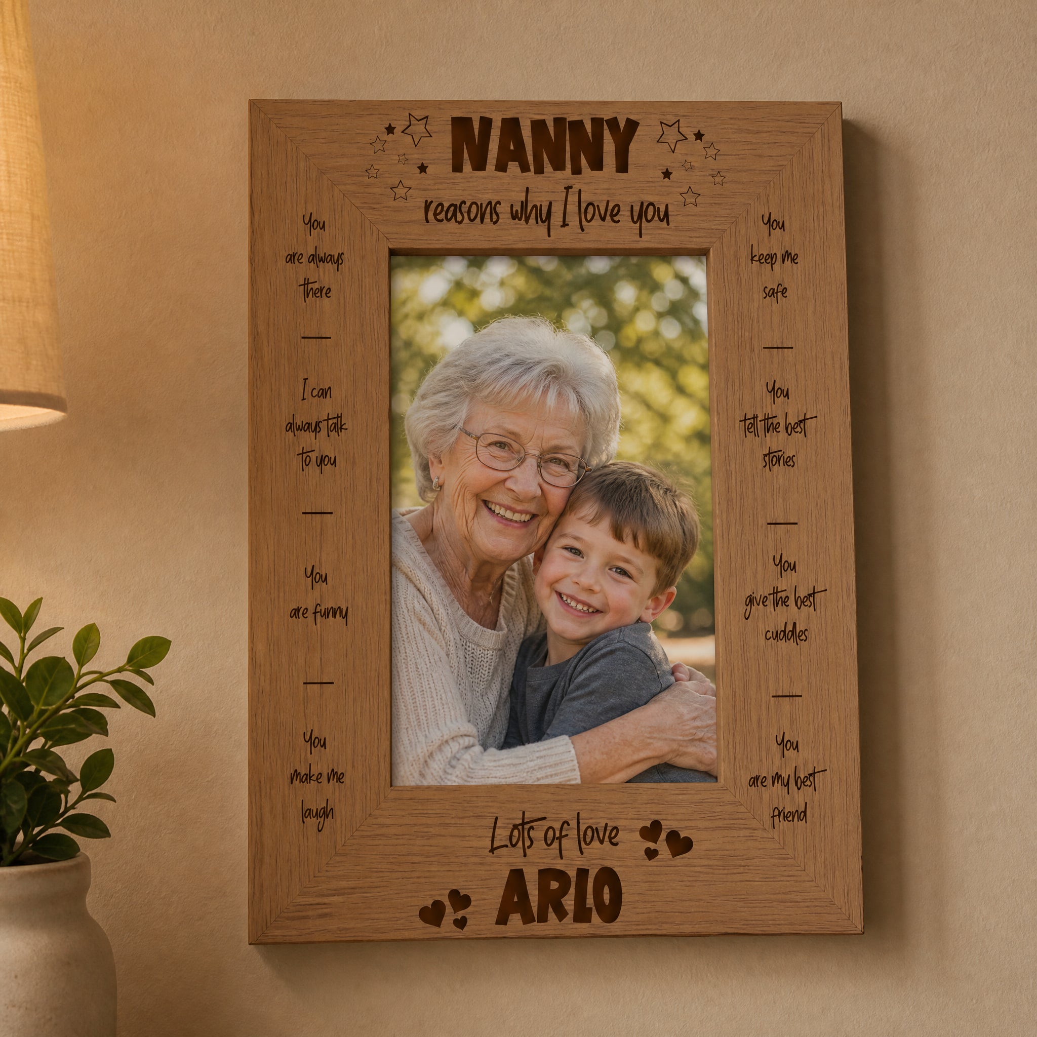 Personalised Nanny Photo Frame Gift The Reasons I Love You Nanny Photo Frame ukgiftstoreonline