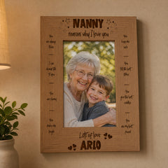 Personalised Nanny Photo Frame Gift The Reasons I Love You Nanny Photo Frame ukgiftstoreonline